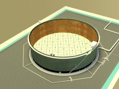 CAD imagery of a storage tank